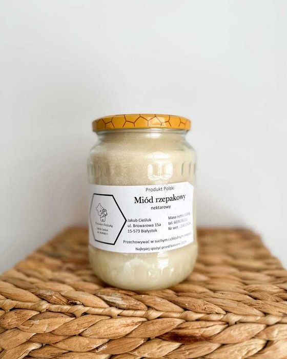 miód rzepakowy Pasieka Dojlidy 1kg