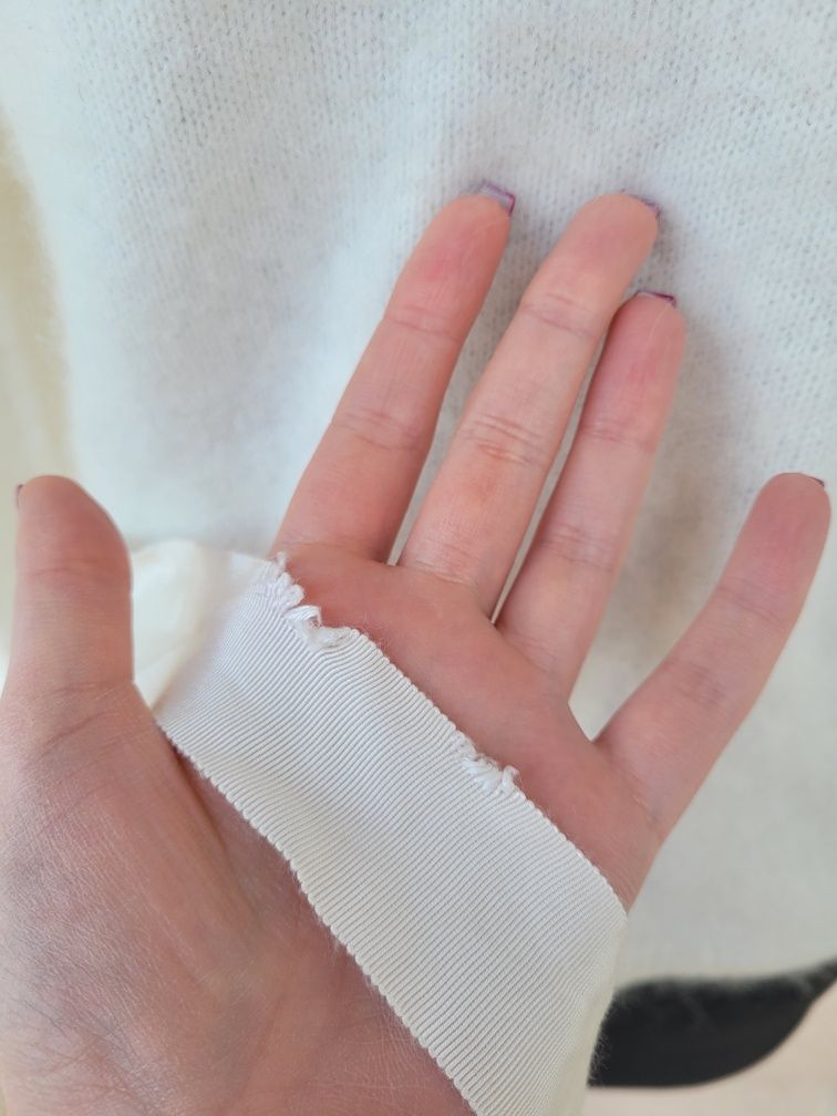 Sweter sweterek ślub wesele komunia elegancki zakładany 70% angora