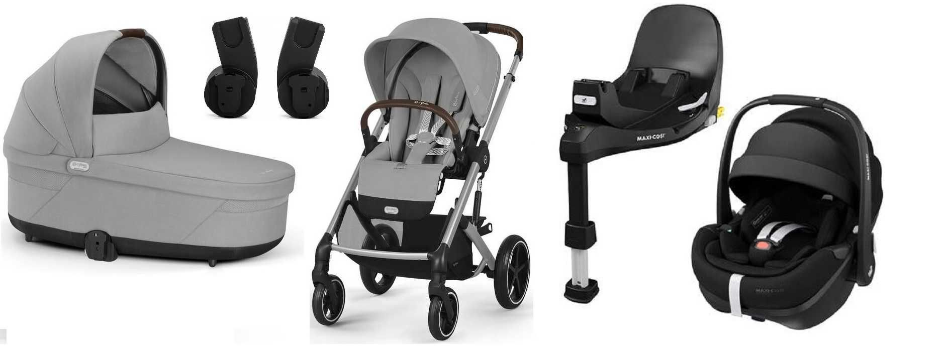 4w1 Cybex Balios S Lux + Maxi Cosi Pebble 360Pro2 + baza 360 Slidetech