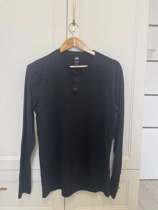 T-shirt z długim rękawem H&M czarny