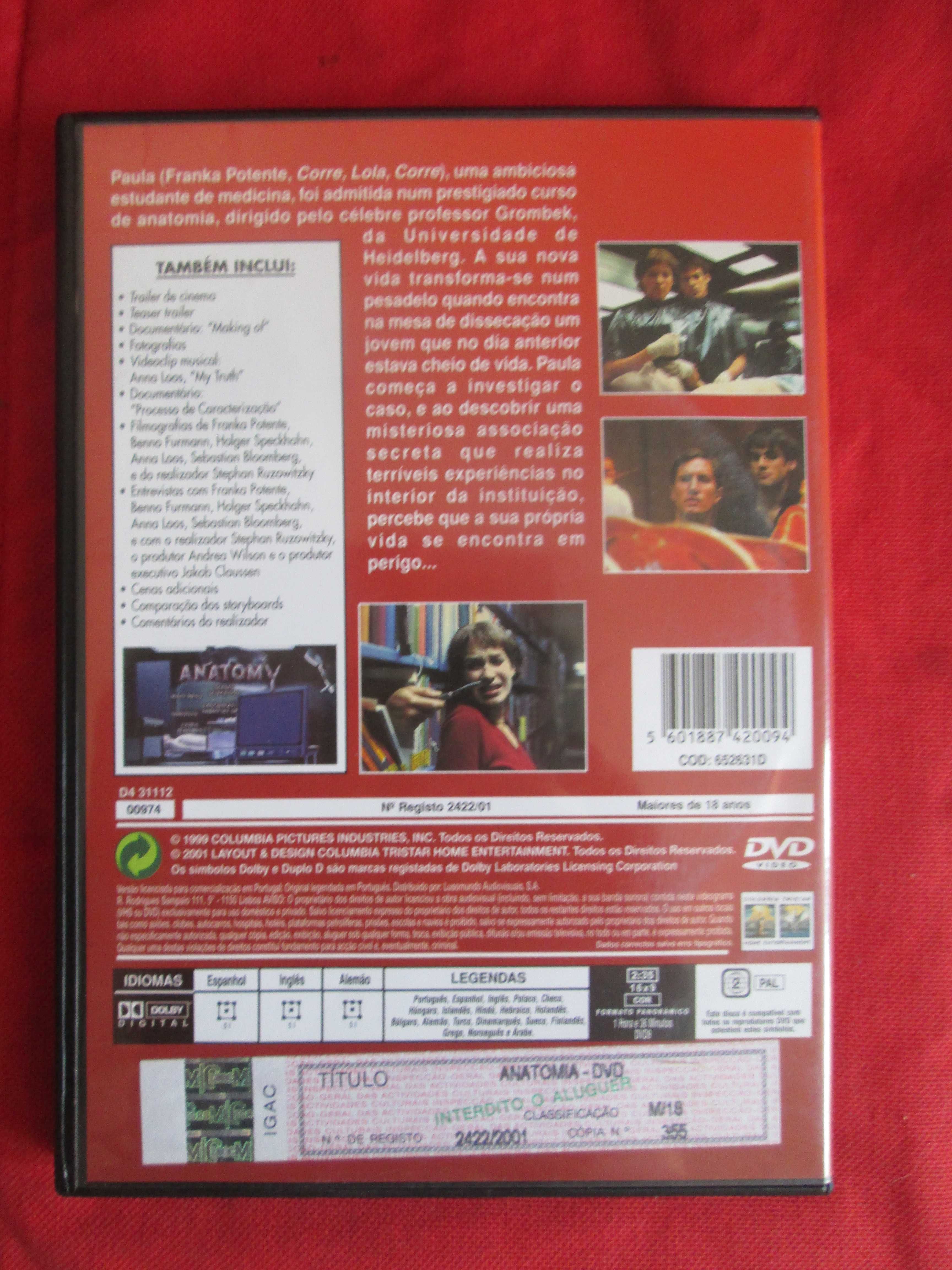 DVD Anatomia, com Sebastian Blomberg, Franka Potente, Anna Loos
