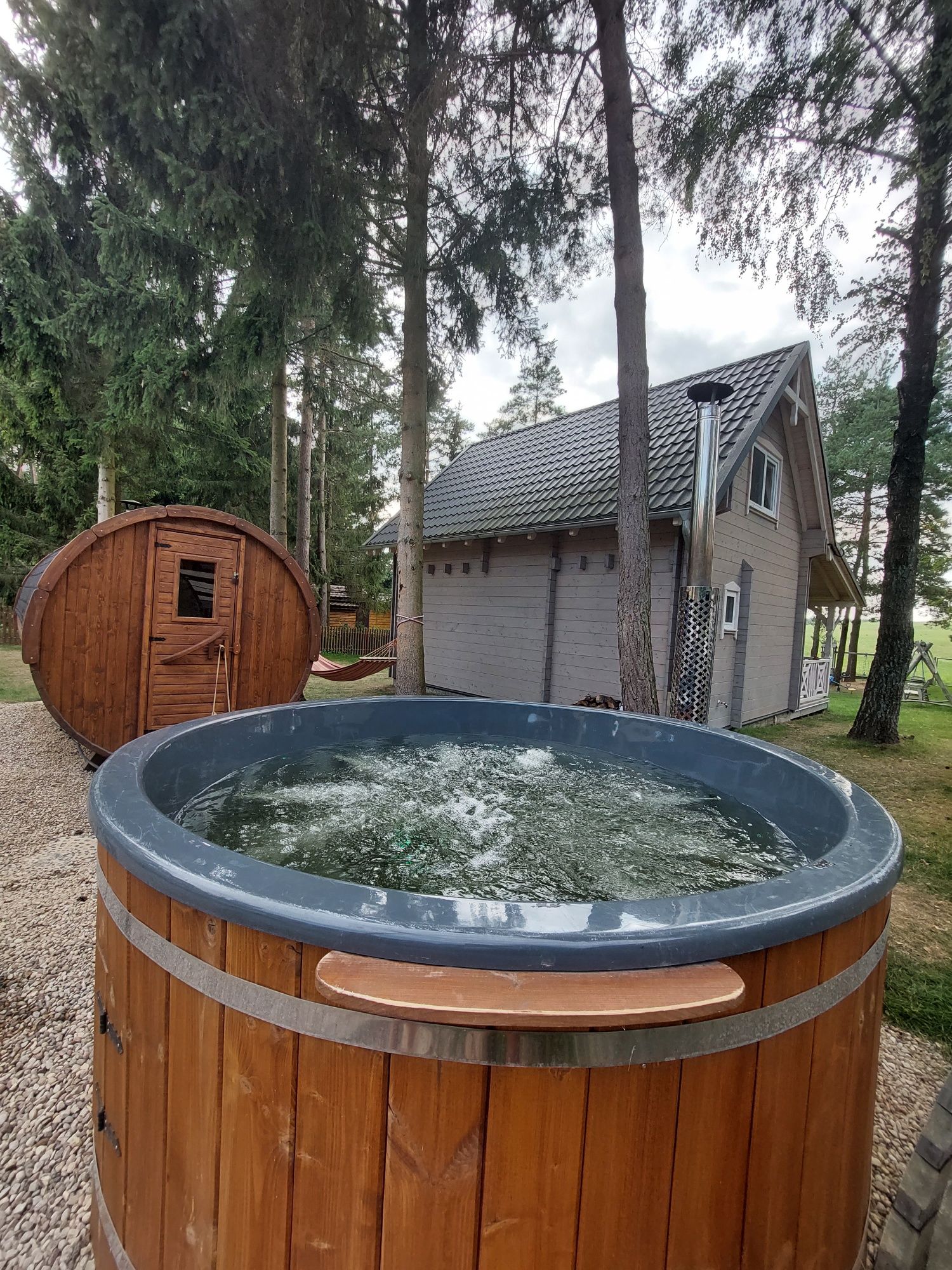 Mazury dom nad Wersminią, gorąca balia, sauna, łowisko