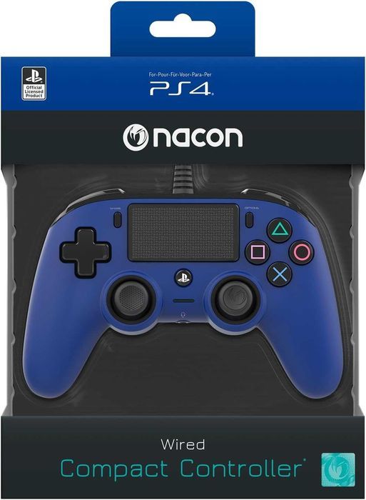 Pad przewodowy Nacon PS4 Niebieski NOWY