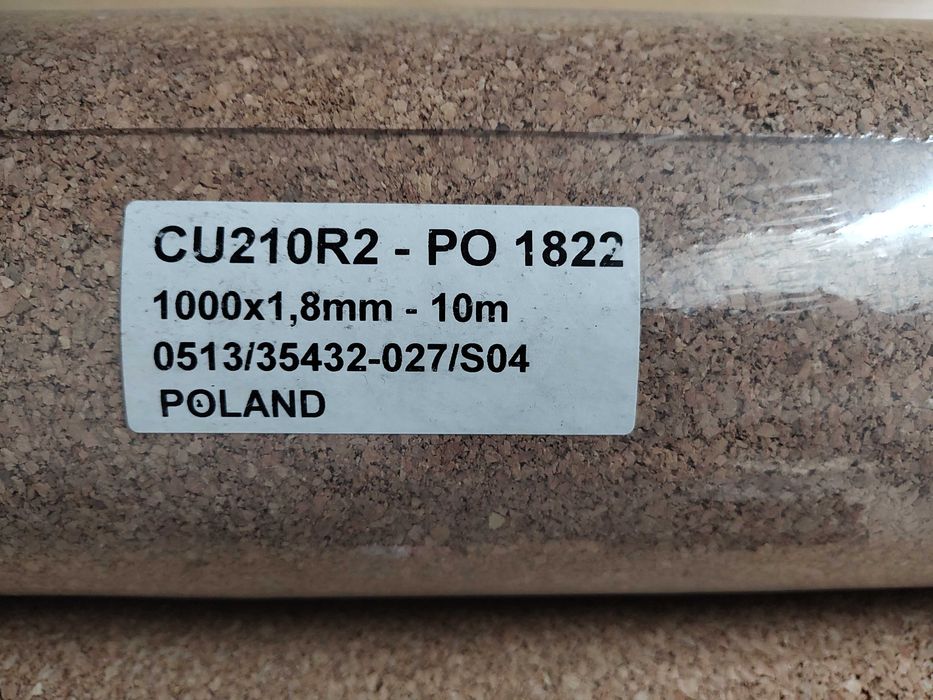 Podkład korkowy pod panele  1,8mm x 1m x 10m, prod. Polska (1,5 rolki)