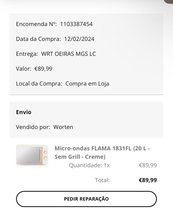 Microondas FLAMA 1831FL 20L