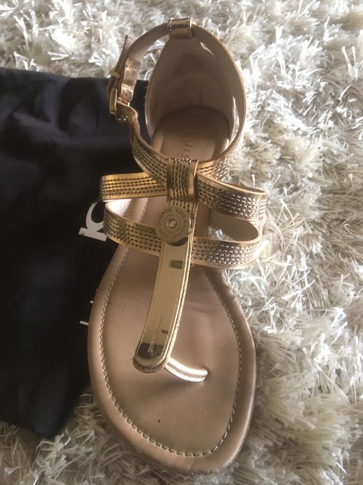 Sandálias douradas Luís Onofre (tam 37)