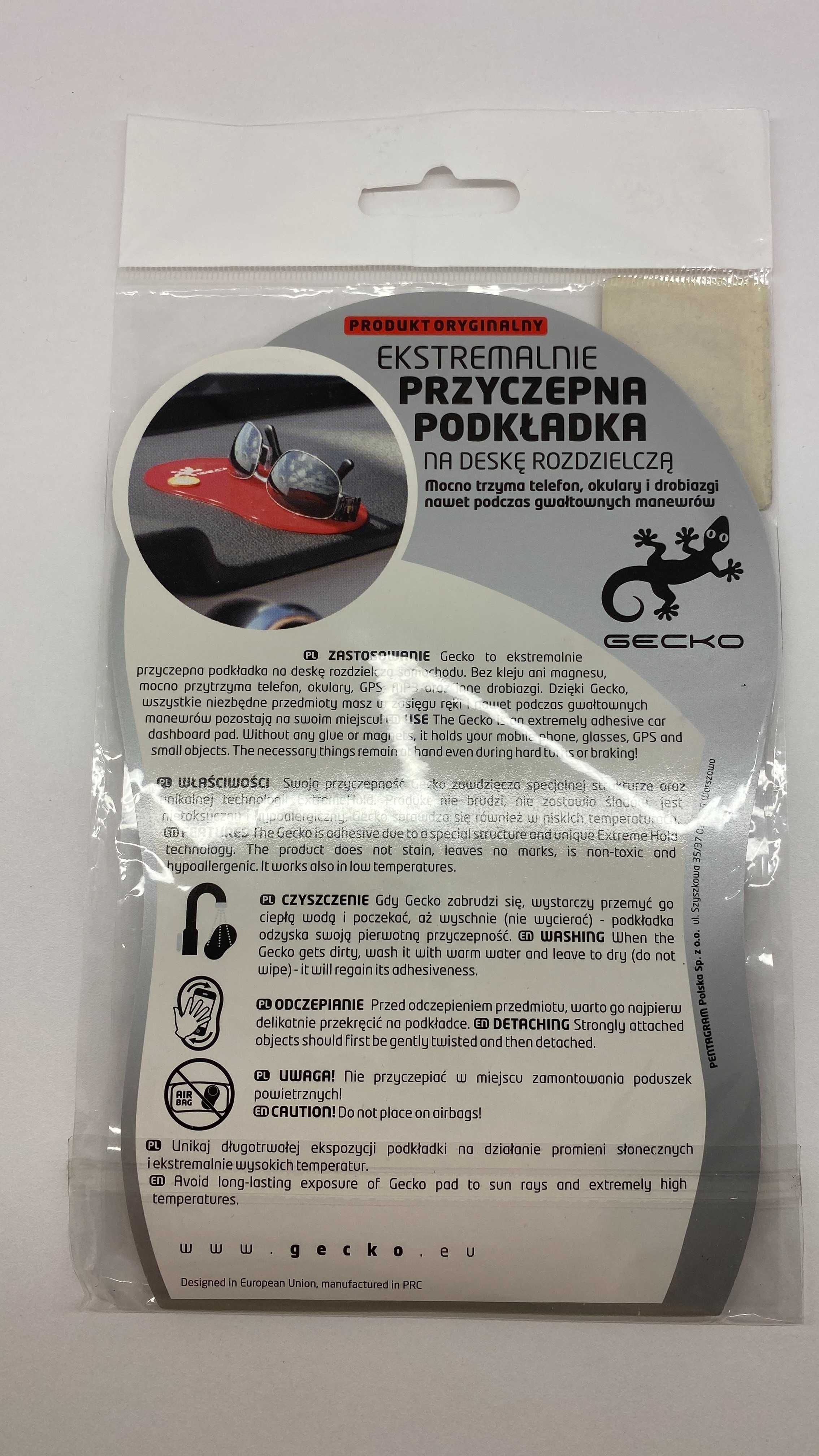 Przyczepna podkładka na deskę rozdzielczą do telefonu czy okularów