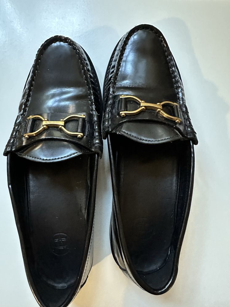 Mokasyny skorzane Massimo Dutti