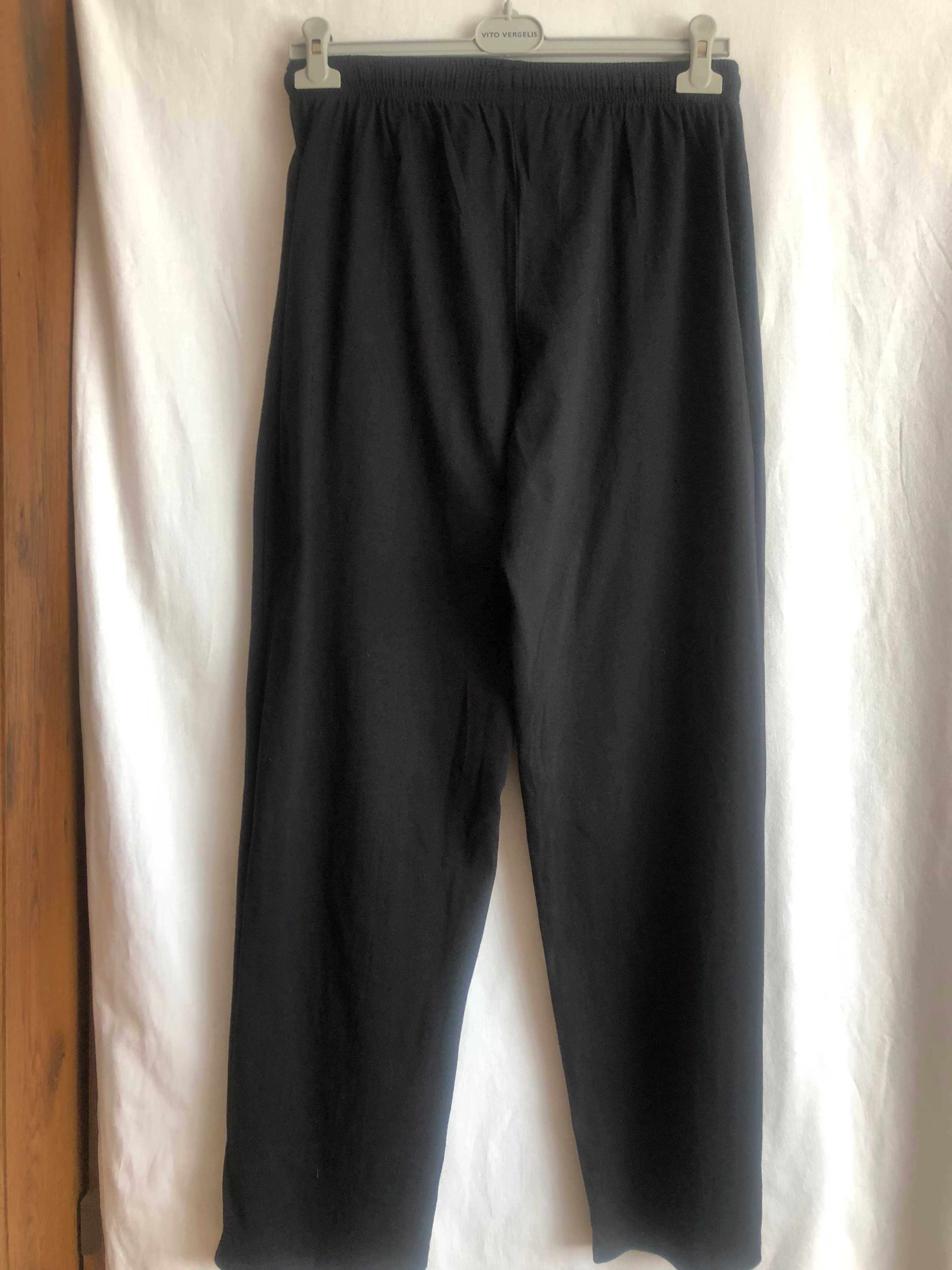 spodnie  czarne z bawełny egipskiej od M-XL