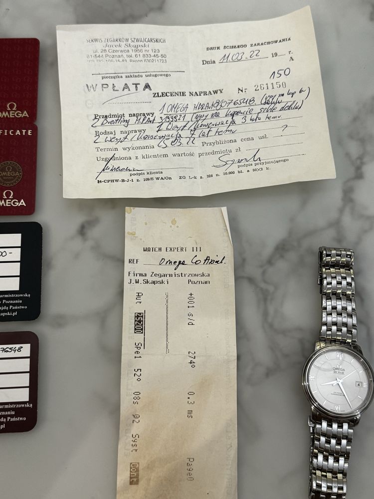 Oryginalny Omega De Ville Prestige męski