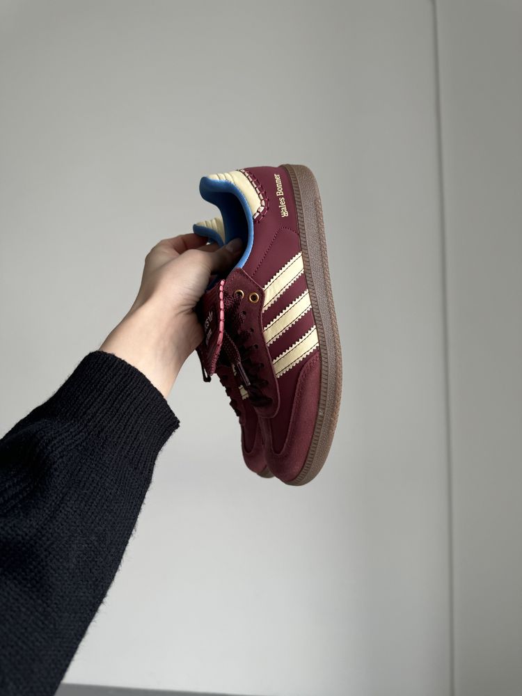 Adidas Samba Wales Bonner Bordo кросівки