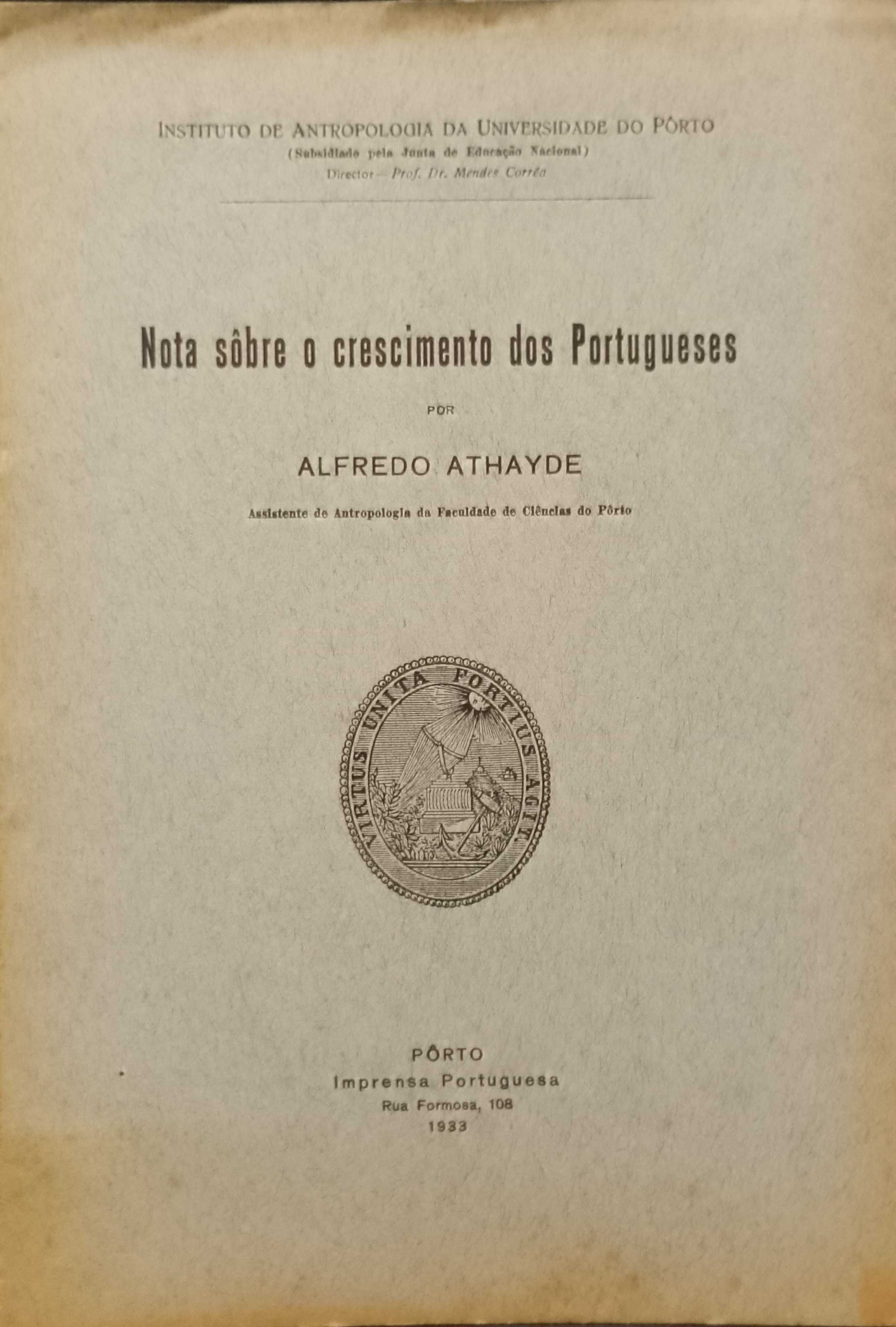 Nota sôbre o crescimento do Portugueses - Alfredo Athayde