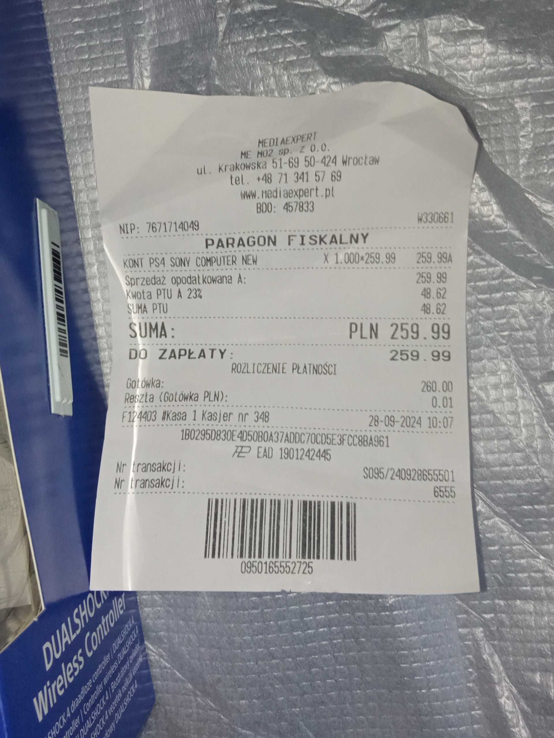 PS4 Slim 1 TB z grą Spider-Man + DualShock4 v2 z gwarancją !