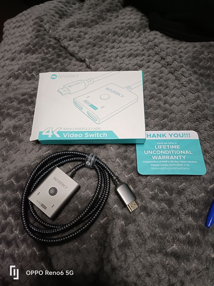WARRKY Przełącznik HDCP 2.2 HDR 60Hz 2 w 1