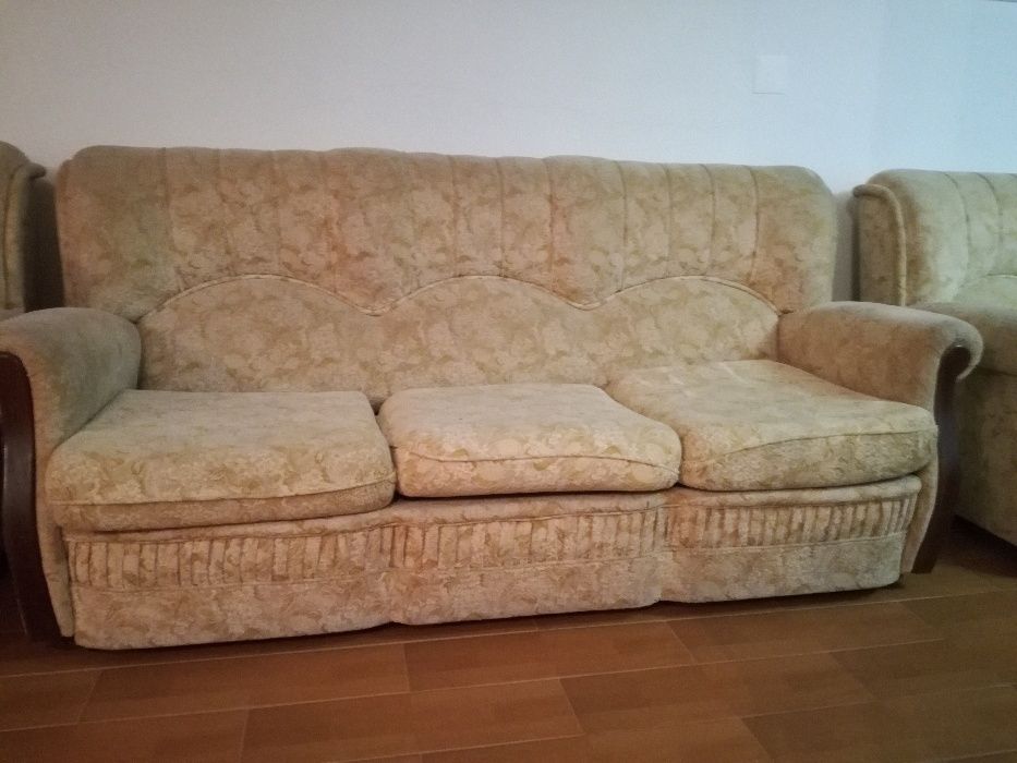 Conjunto de sofás em tecido