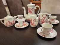 Aluminite frugier limoges france zestaw kawowy porcelana francuska