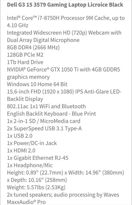 Portátil Dell G3 15