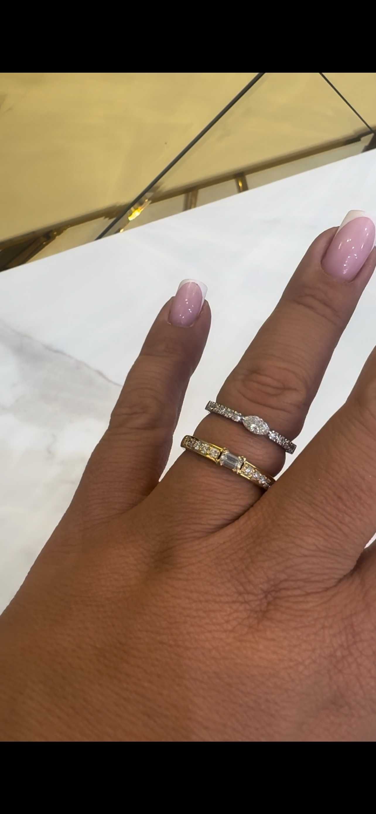 Pierścionek z diamentami naturalnymi 0.50 CT markiza
