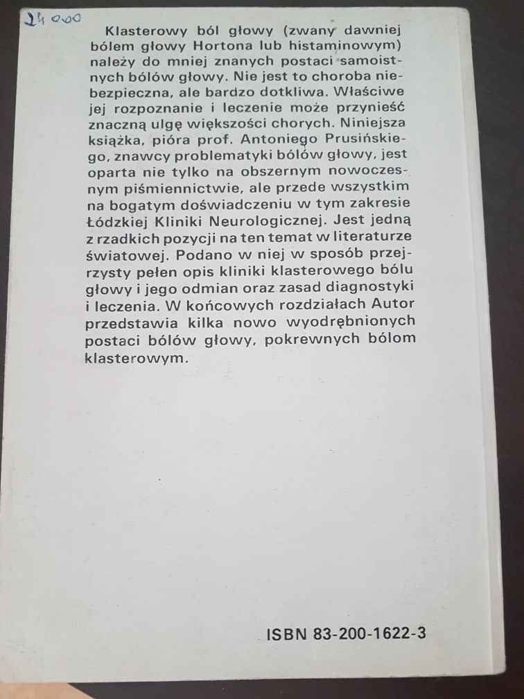 klasterowy ból głowy Antoni Prusiński Zakład Wydawnictw Lekarskich