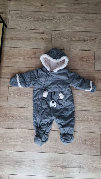 Kombinezon zimowy 68 pajacyk zimowy miś kombinezon z misiem