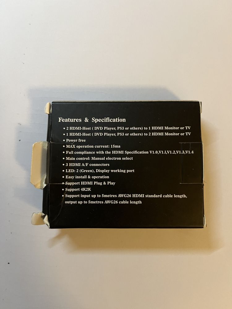 GANA aluminiowy dwukierunkowy przełącznik/rozdzielacz HDMI 4K