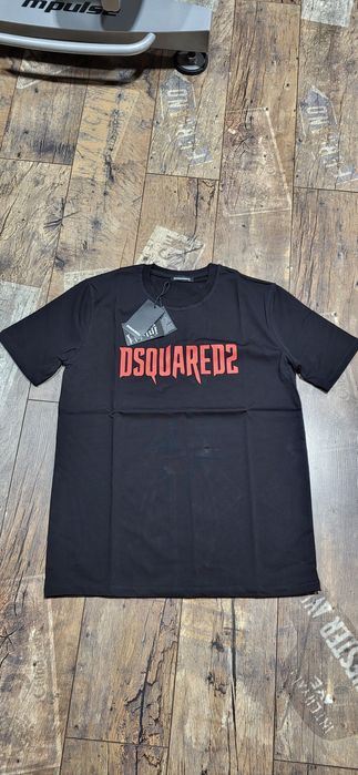 Dsquared2 koszulka męska t-shirt bawełna premium czarna unikat XL