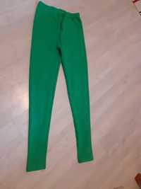 Futuro zielone bawelniane legginsy 158