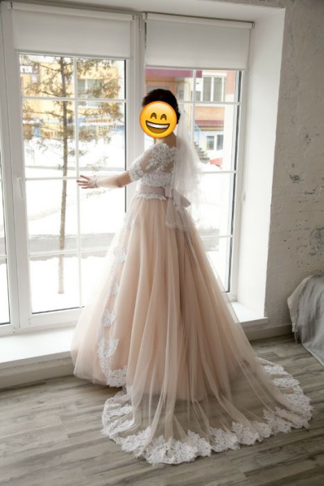 Свадебное платье пудра