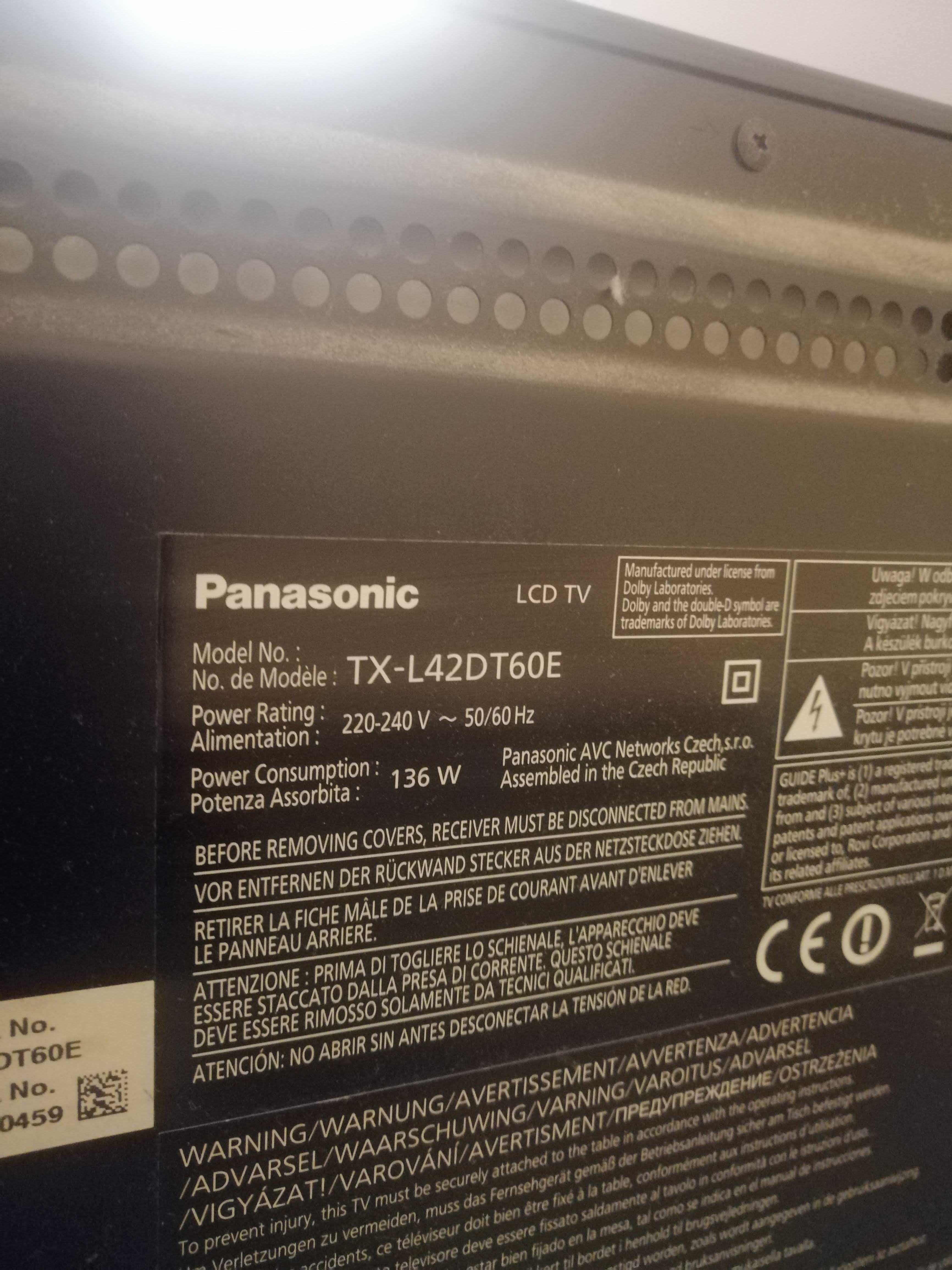 Telewizor PANASONIC TX-L42DT60E 3D Tylko teraz 600zł