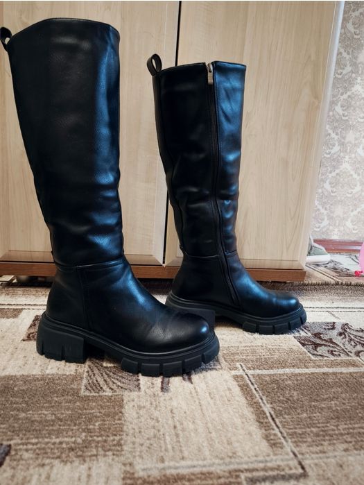 Жіночі зимові чоботи черевики шкіра женские зимние сапоги кожа шкіряні