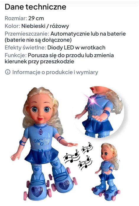 Lalka na rolkach TRIKSY