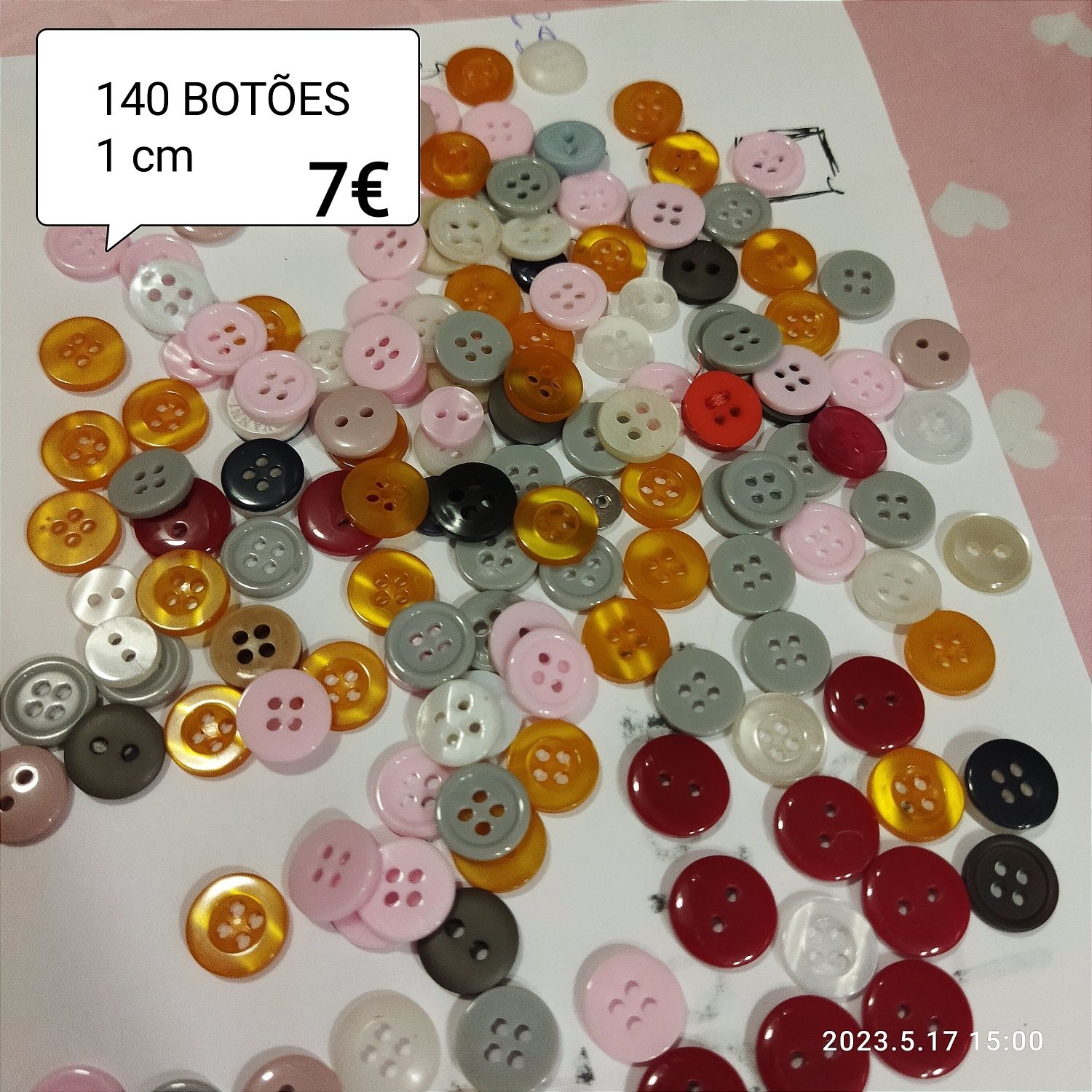 Botões diversos.