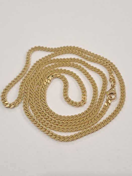 Piękny złoty łańcuszek Splot Pancerka Pr.333 80 cm Stan idealny