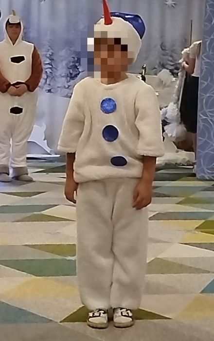 Костюм сніговичка 110-116-122р