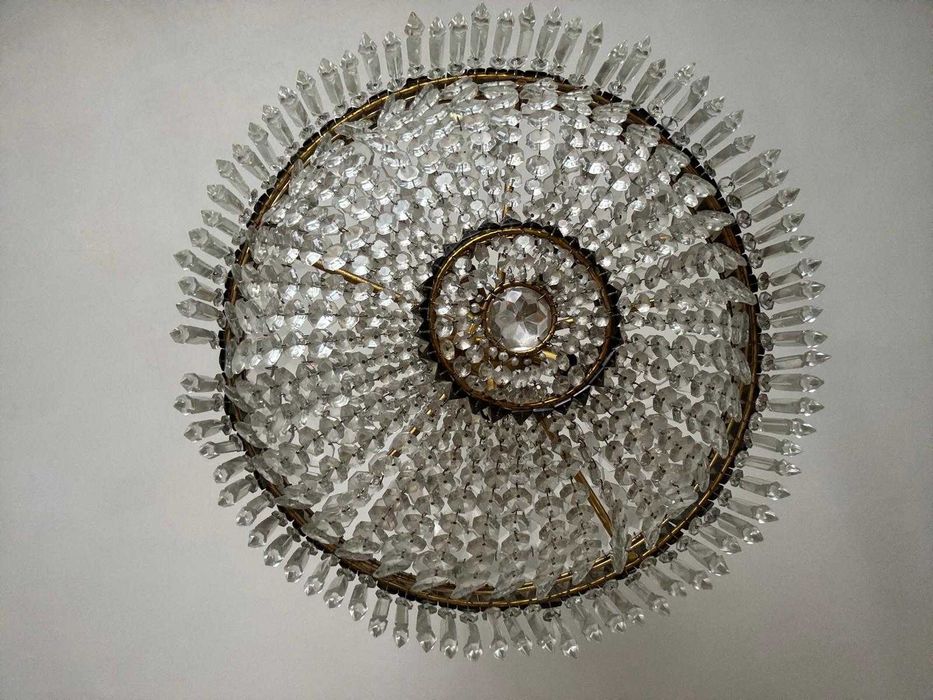 Lustre de 8 lumes e aplique de parede - década de 60