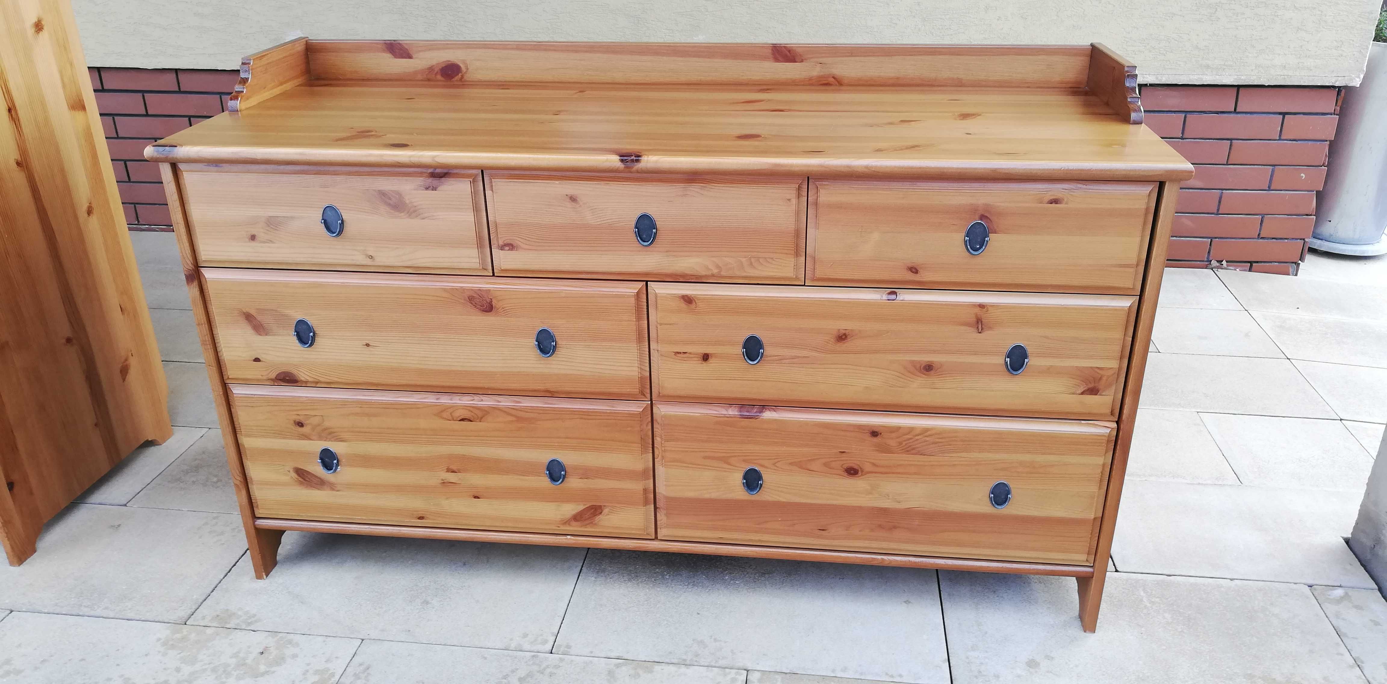regał drewniany ikea leksvik sosnowy szafka komoda witryna szafa półki