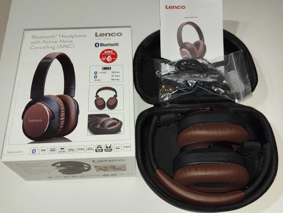 Słuchawki Bezprzewodowe Nauszne ANC Lenco HPB-730BN Komplet