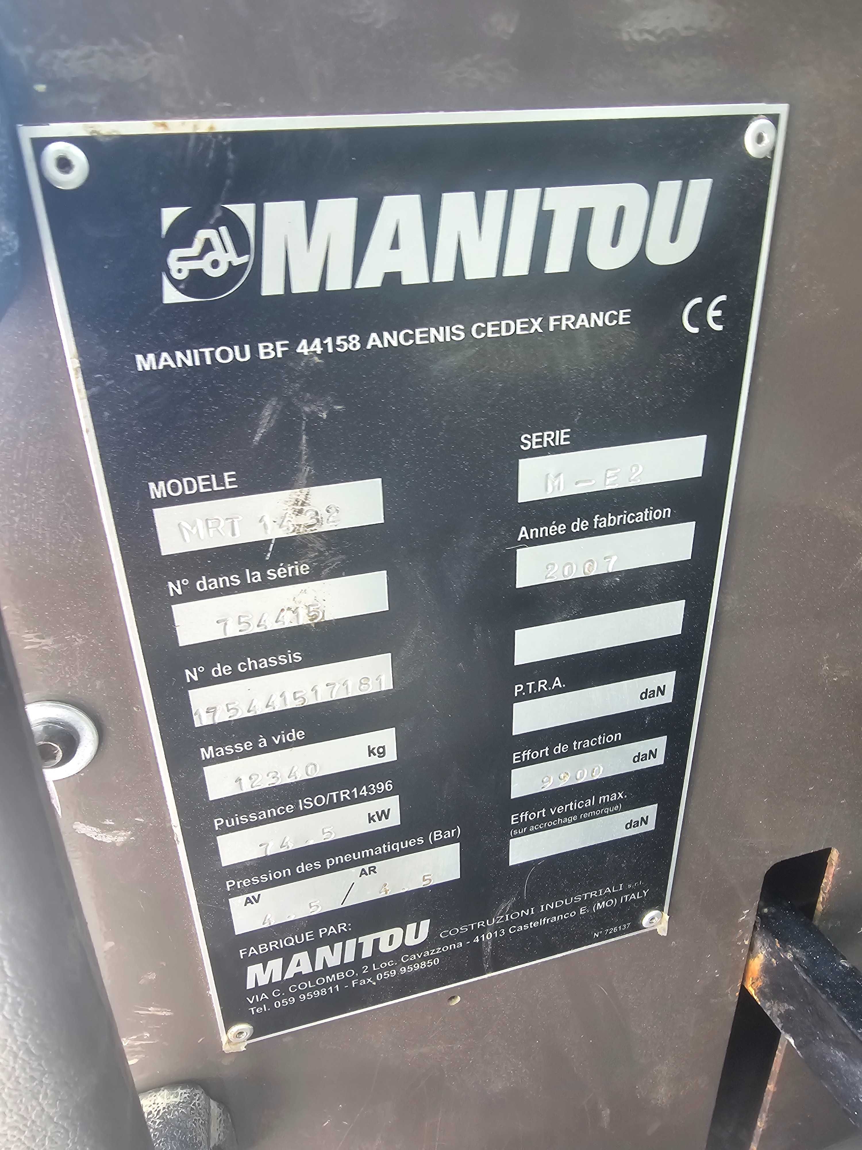 Manitou MRT 1432 rok 2007