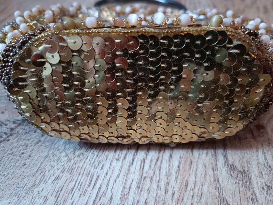 Luksusowa koktajlowa mała torebka wieczorowa  wizytowa weselna bankiet