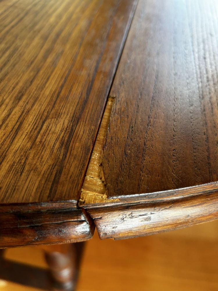 Mesa redonda madeira vintage