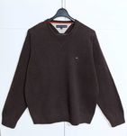 Męski Sweter Bawełniany Brązowy Tommy Hilfiger |R. XL