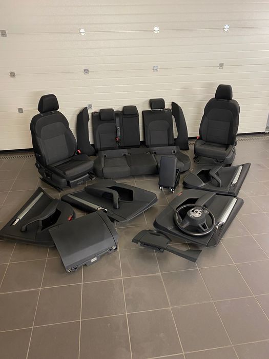 Fotele tapicerka komplet skoda superb III 3v airbag boczek idealne eu