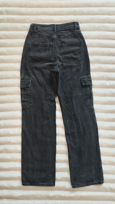 Хіт Ціна! Стильні Чорні Джинси-Карго Cropp Denim (Розмір XS/34)