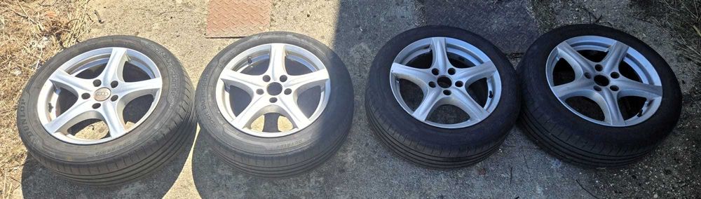 4 jantes RONAL 16  5 x 112 com pneu dunlop 205/55R16