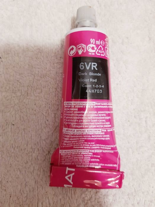 Farba   MATRIX socolor Beauty  6VR  Ciemny Blond Fioletowo Czerwony