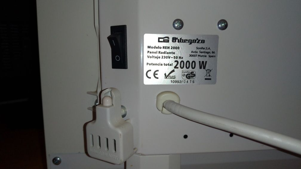 Aquecedor elétrico 2000w