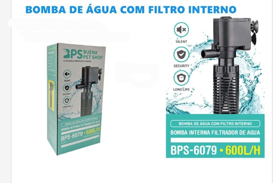 Filtro e Bomba interno para Aquário