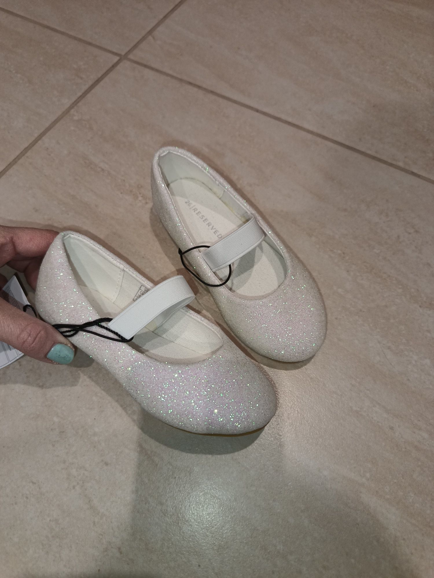 Buty balerinki 26 Reserved srebrne nowe !!!