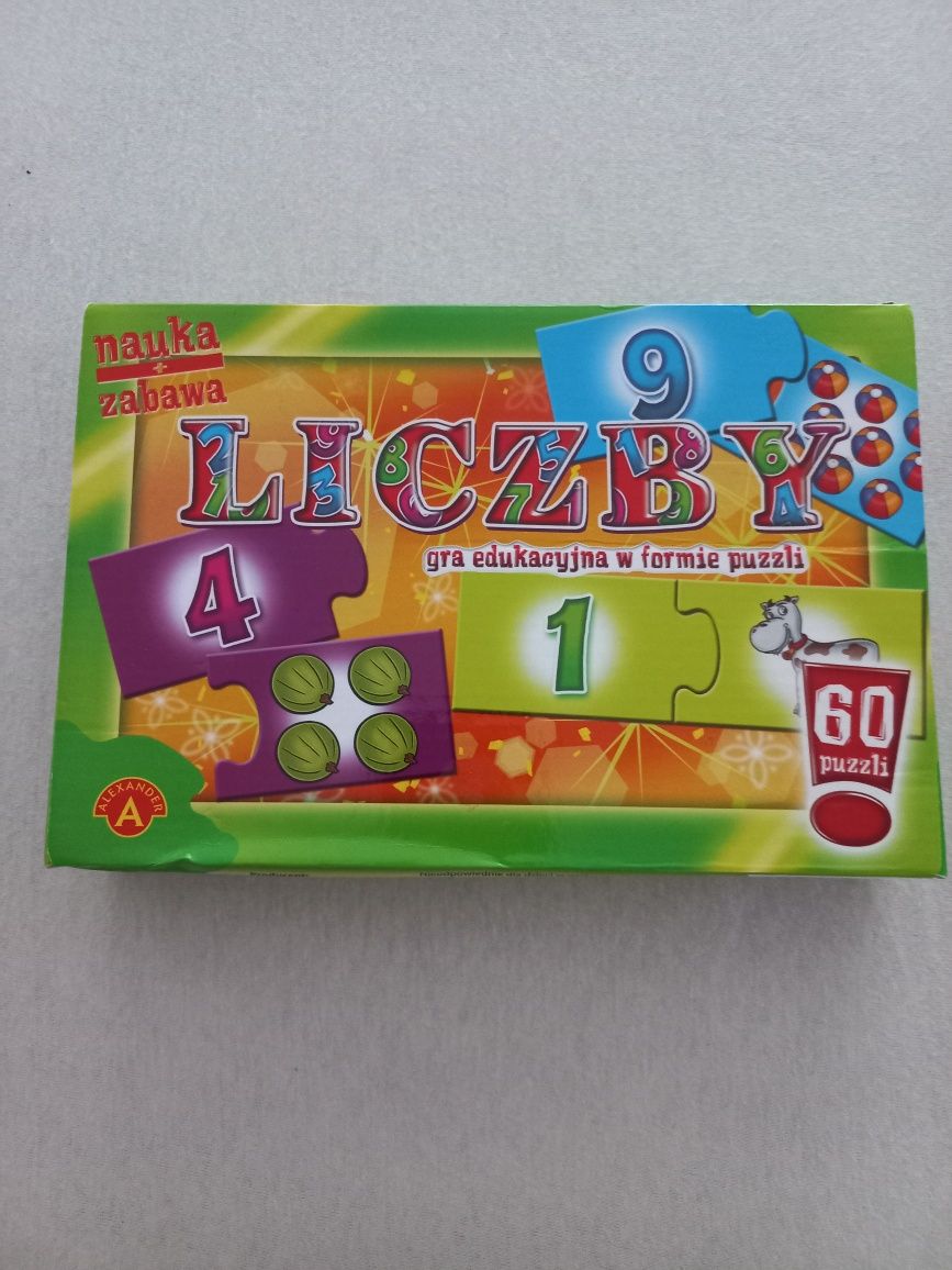 Puzzle liczby cyfry nauka liczenia 3+ (2 szt)