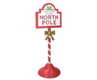 Drogowskaz North Pole dekoracja na święta Boże Narodzenie tablica